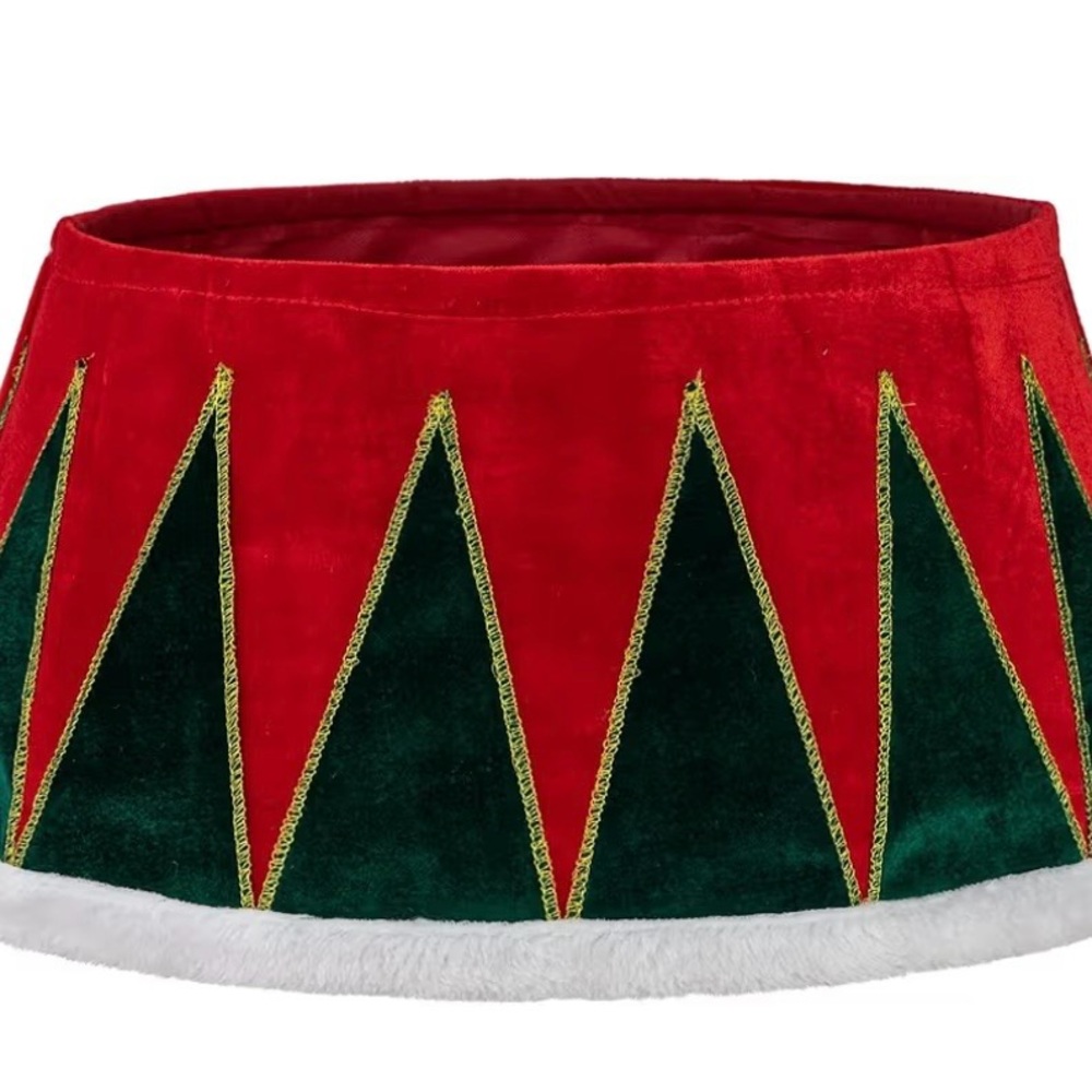 Festive Red and Green Tree Skirt
